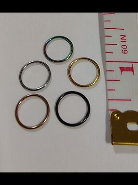 Set Of 5 Small Hypoallergenic Stainless Steel Nose Hoops